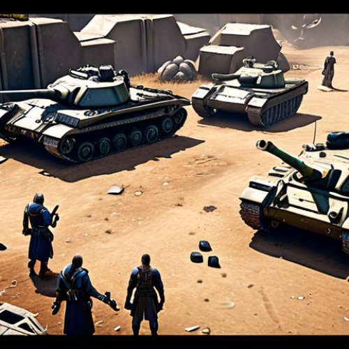 ** A chaotic but tactical battlefield scene. Focus on the roles of different characters (tanks, damage dealers, healers) in a Server vs Server battle. Include elements of strategy, communication, and the intensity of the fight.

**