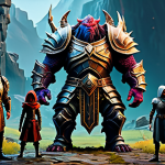 **

A group of fully clothed adventurers in modest fantasy armor, standing triumphantly in front of a defeated monster in a digital landscape resembling a Lineage game environment, appropriate content, safe for work, professional digital art, perfect anatomy, natural proportions, well-formed hands, proper finger count, family-friendly, high detail, vibrant colors, dynamic lighting.

**