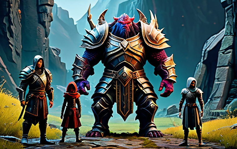 **

A group of fully clothed adventurers in modest fantasy armor, standing triumphantly in front of a defeated monster in a digital landscape resembling a Lineage game environment, appropriate content, safe for work, professional digital art, perfect anatomy, natural proportions, well-formed hands, proper finger count, family-friendly, high detail, vibrant colors, dynamic lighting.

**